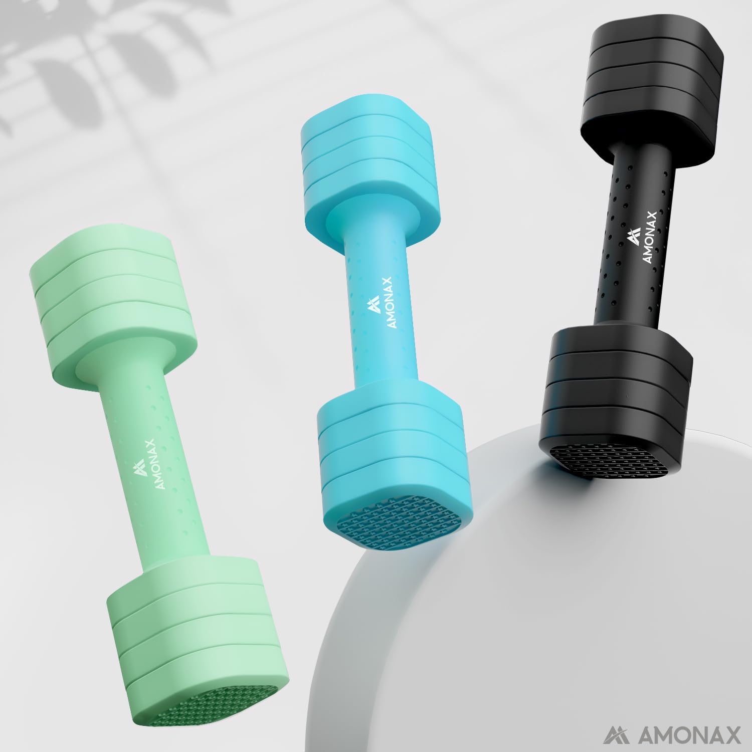 Amonax Verstellbare Hanteln, Hanteln Frauen Set, 1-5kg Kurzhanteln 2er Set, 4-in-1 Hantel Set für Frauen und Männer, Gewichte Hantel für Home Gym, Krafttraining Zuhause – Bild 7