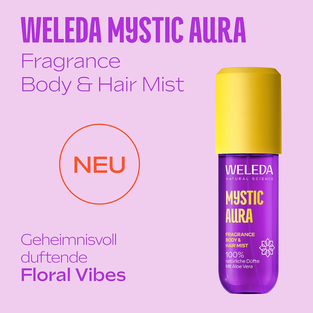 WELEDA Fragrance Body & Hair Mist Mystic Aura – Naturkosmetik Körperspray/Körperspray mit Orangen-, Orchideen-, Patchouli- & Amber-Duft, erfrischt Haut & Haare (vegan, 95 ml) – Bild 4