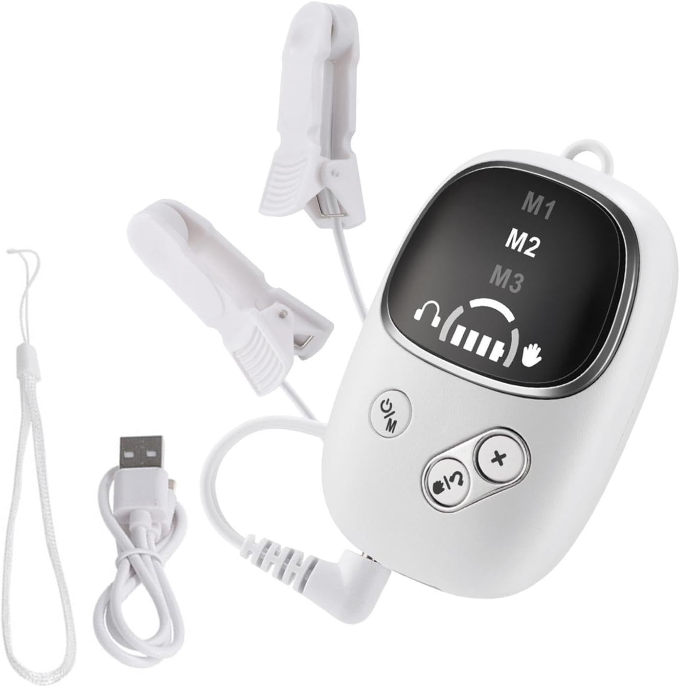 Tragbares Entspannungsgerät, Ohrclip für Ambient-Sound-Maschine, , gegen Stress, Relief, kompaktes Design, Weiß, Noise Stil, Entspannungsgerät für Zuhause, Schlafzimmer, Reisen, Arbeit, Break Rest – Bild 7