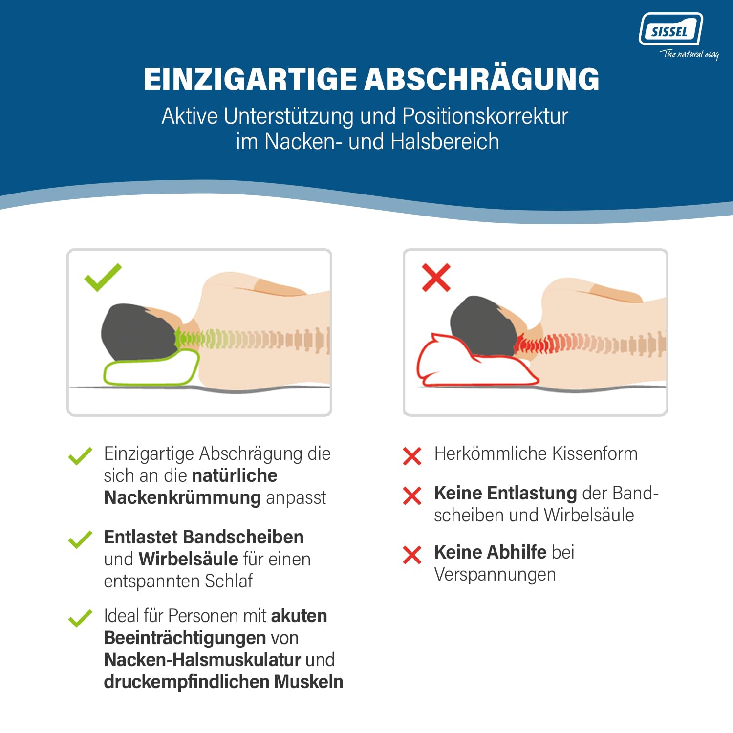Orthopädisches Unisex-Outdoor-Kissen von SISSEL, erhältlich in Nude – Ecru – Größe 47 cm LX 11 cm BX 33 cm H – Bild 4
