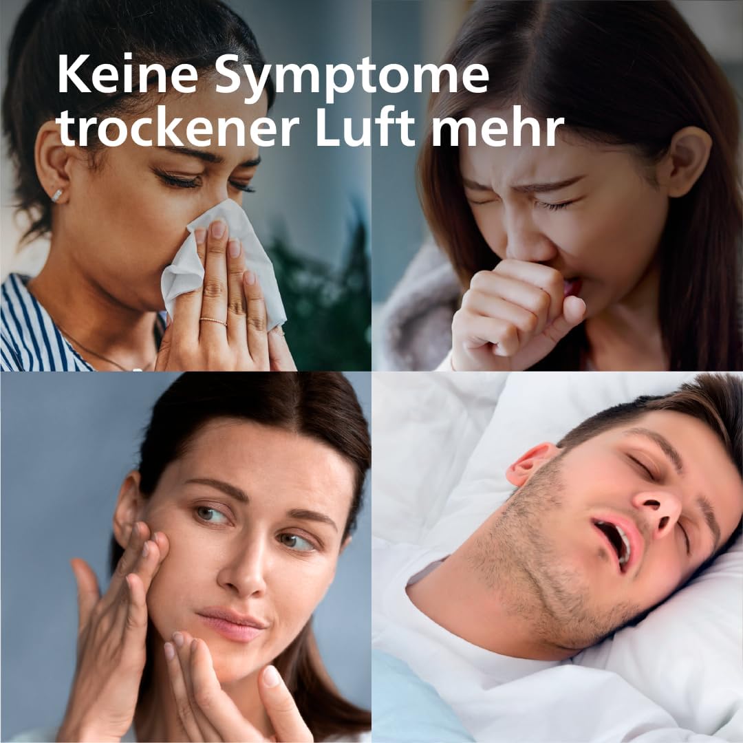 Philips Smart Luftbefeuchter – kompakt und dennoch leistungsstark mit himmelhohem Nebel, Aromatherapie, leise mit Schlaffunktion und Nachtlicht, für (Schlaf-)Räume bis zu 38 m² (HU1509/00) – Bild 3