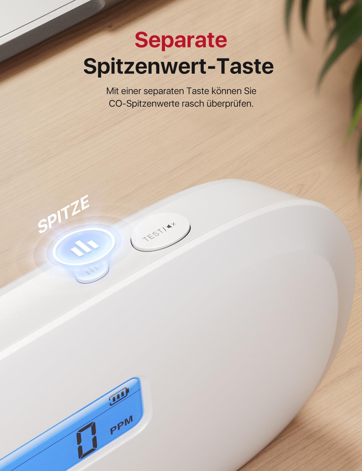 X-Sense Smarter Kohlenmonoxidmelder XC0C-iR, TÜV Rheinland zertifiziert, Stummschaltung per App, CO-Melder mit LCD-Digitalanzeige, Kohlenmonoxidmelder mit austauschbarer Batterie, 1 Stück – Bild 10
