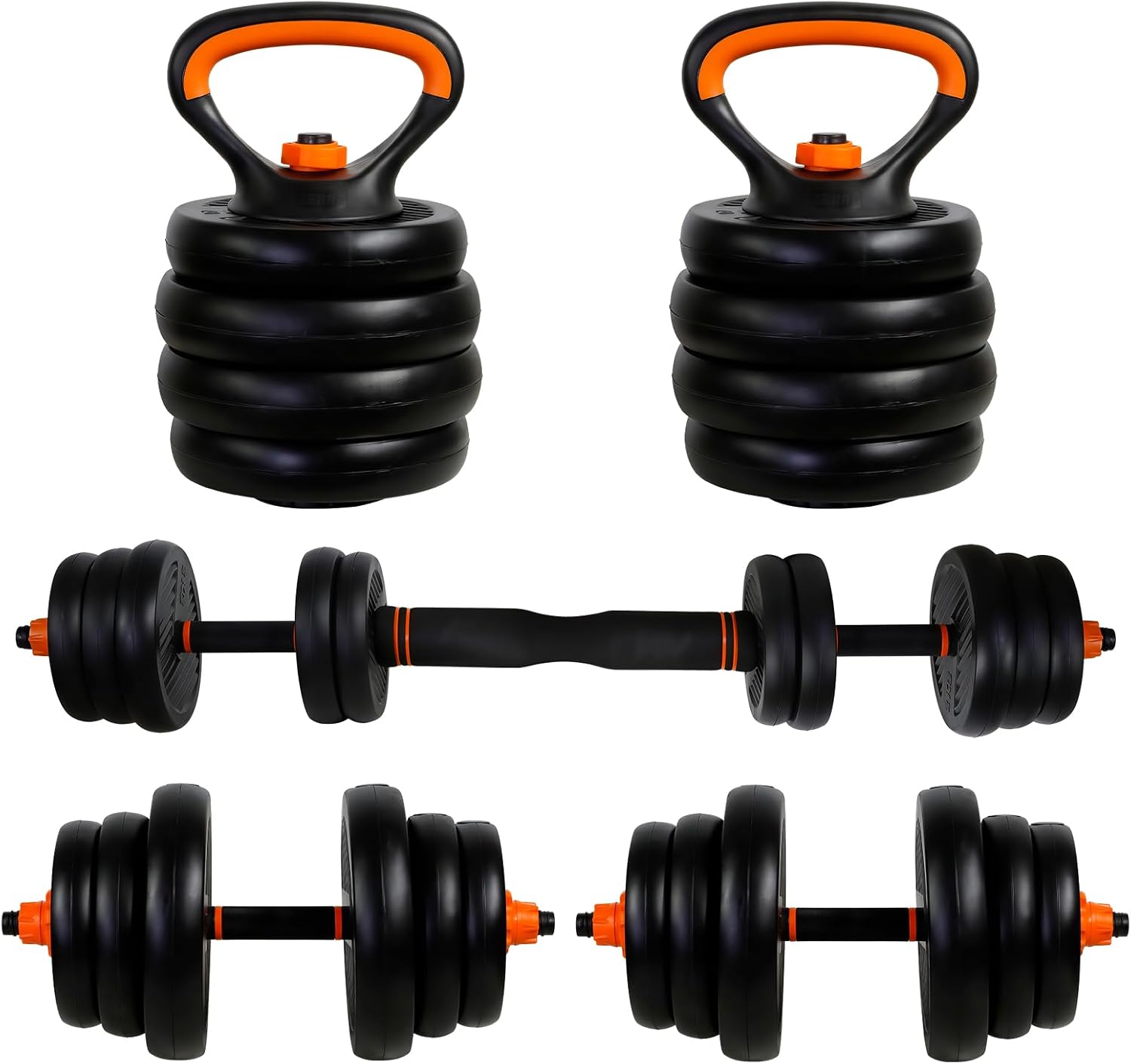 CCLIFE Hanteln 2er Set Hanteln Verstellbares Hantelset 20/25/30/40 kg Profi-Hantel mit Verbindungsgewichten aus Stahlrohr