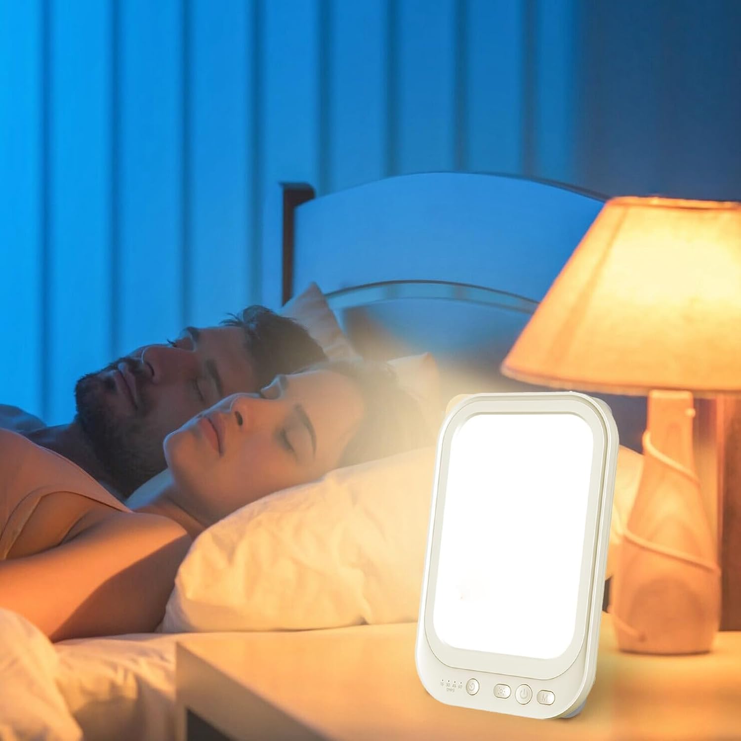 Sporgo Tageslichtlampe 10000 Lux: Lichttherapielampe Tageslicht mit einstellbarer Lichtfarben-Helligkeit, UV-freie Vollspektrumlampe mit 4 Timer-Einstellungen, LED-Sonnenlichtlampe mit Touch-Steuerung – Bild 4