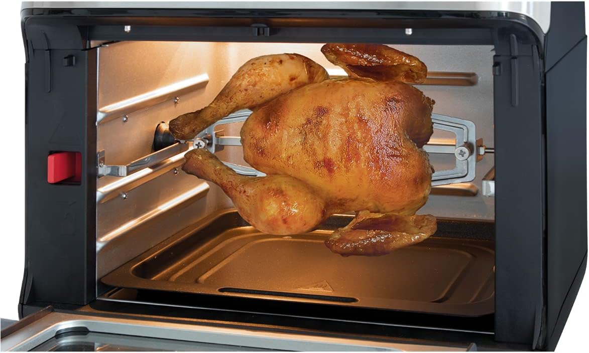 ProfiCook Heißluftfritteuse, 9 Automatikprogramme, XXL, 1500 Watt, 200 °C, 11 Liter Fassungsvermögen, 4 Einschubhöhen, Edelstahl, LED-Anzeige, optimale Backergebnisse, viel Zubehör, PC-FR 1200 – Bild 3