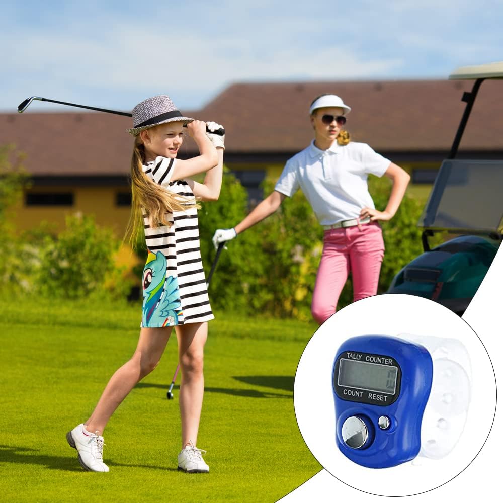 Foreverup Elektronischer Fingerzähler, 4 Stück, Mini-Handzähler, Reihenzähler, Stricken, digitaler Fingerzähler, Clicker, Reihenzähler mit rücksetzbar für Sport, Golf, Stricken, Weben – Bild 4