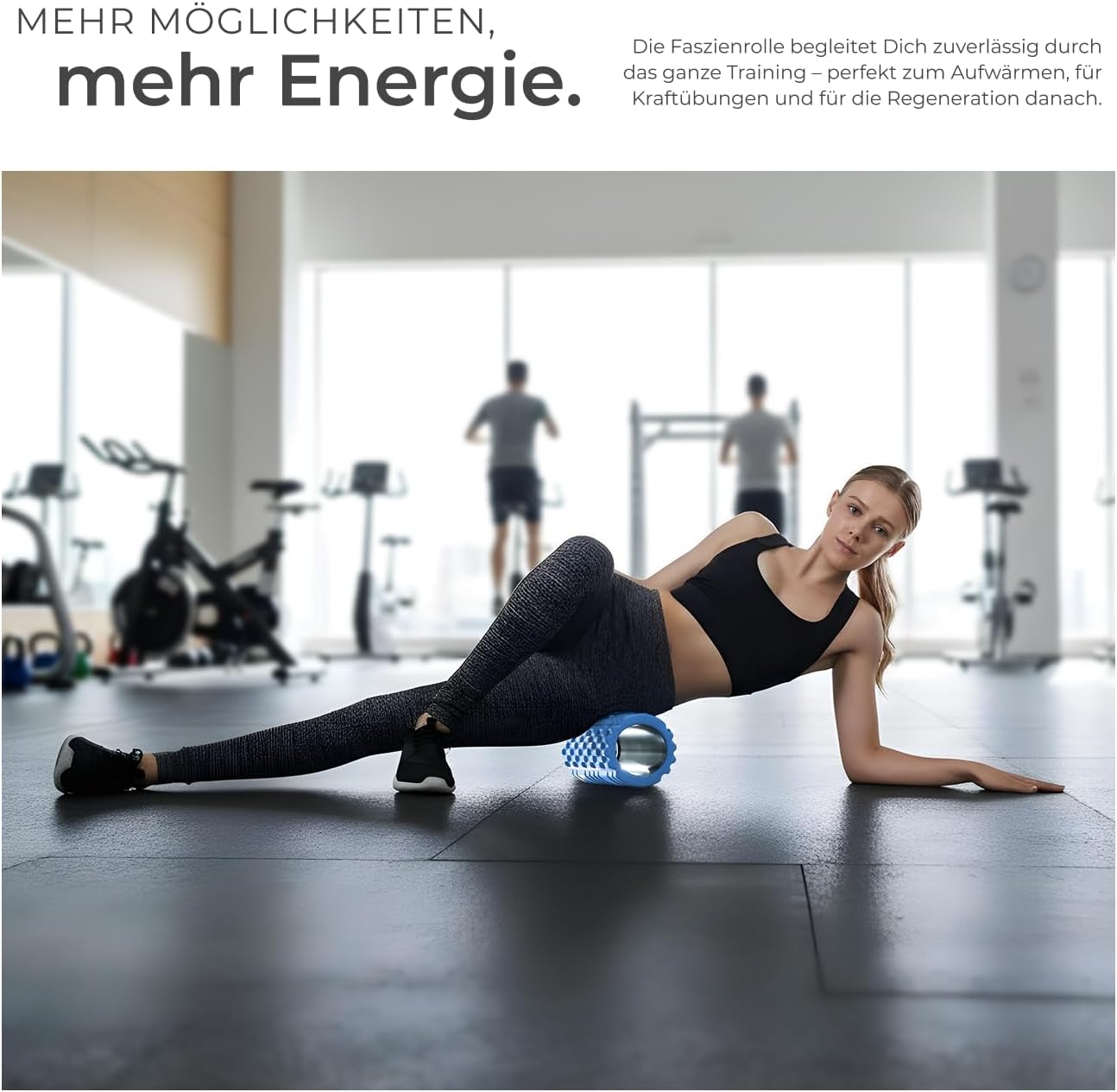 TecTake Schaumstoffrolle für Tiefengewebsmuskulatur und myofasziale Massage | Für Fitness, Yoga und Pilates – verschiedene Farben – (Blau | Nr. 402843) – Bild 7