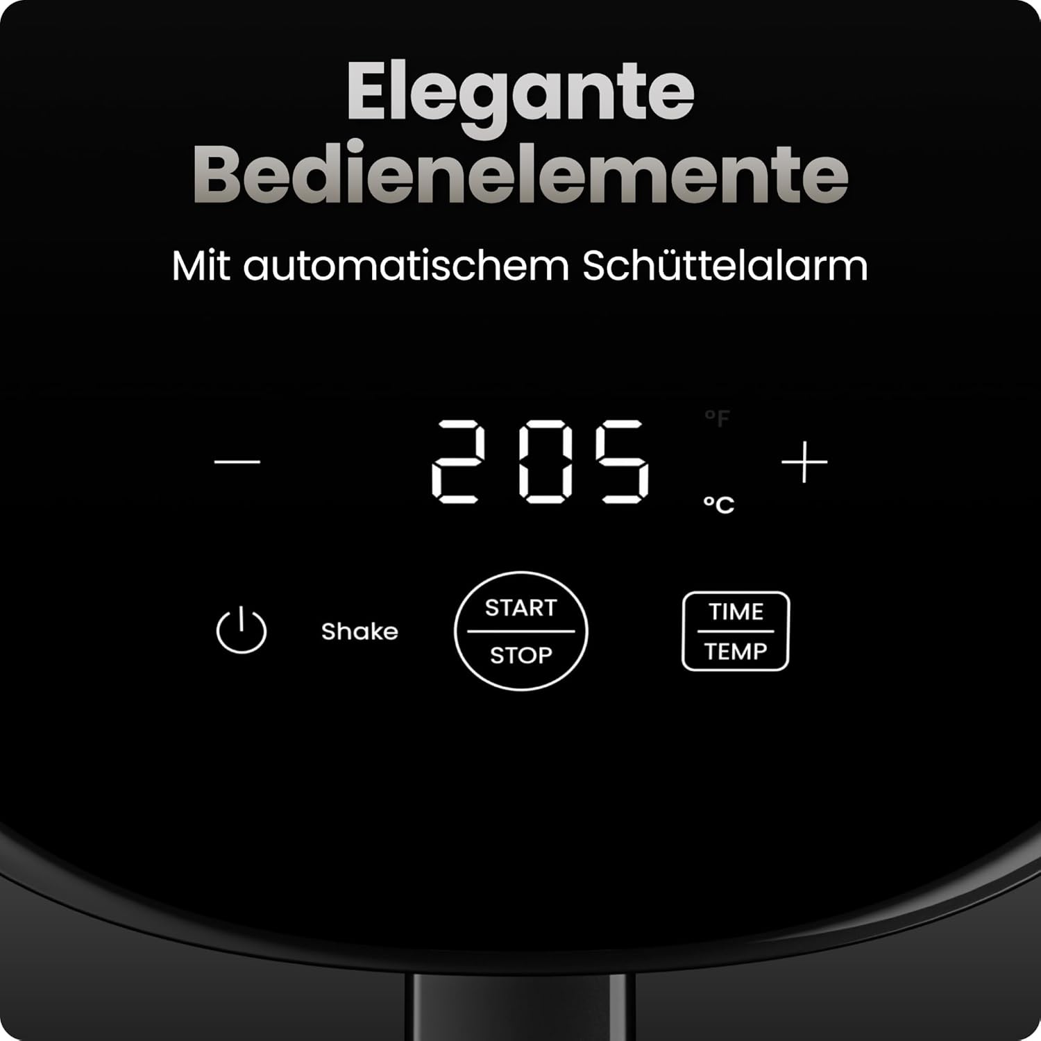 Chefman 2L Mini-Heißluftfritteuse – kompakte und platzsparende Airfryer, antihaftbeschichteter Korb, Essenszubereitung in wenigen Minuten, digitaler Timer und Schüttelanzeige – Schwarz – Bild 4