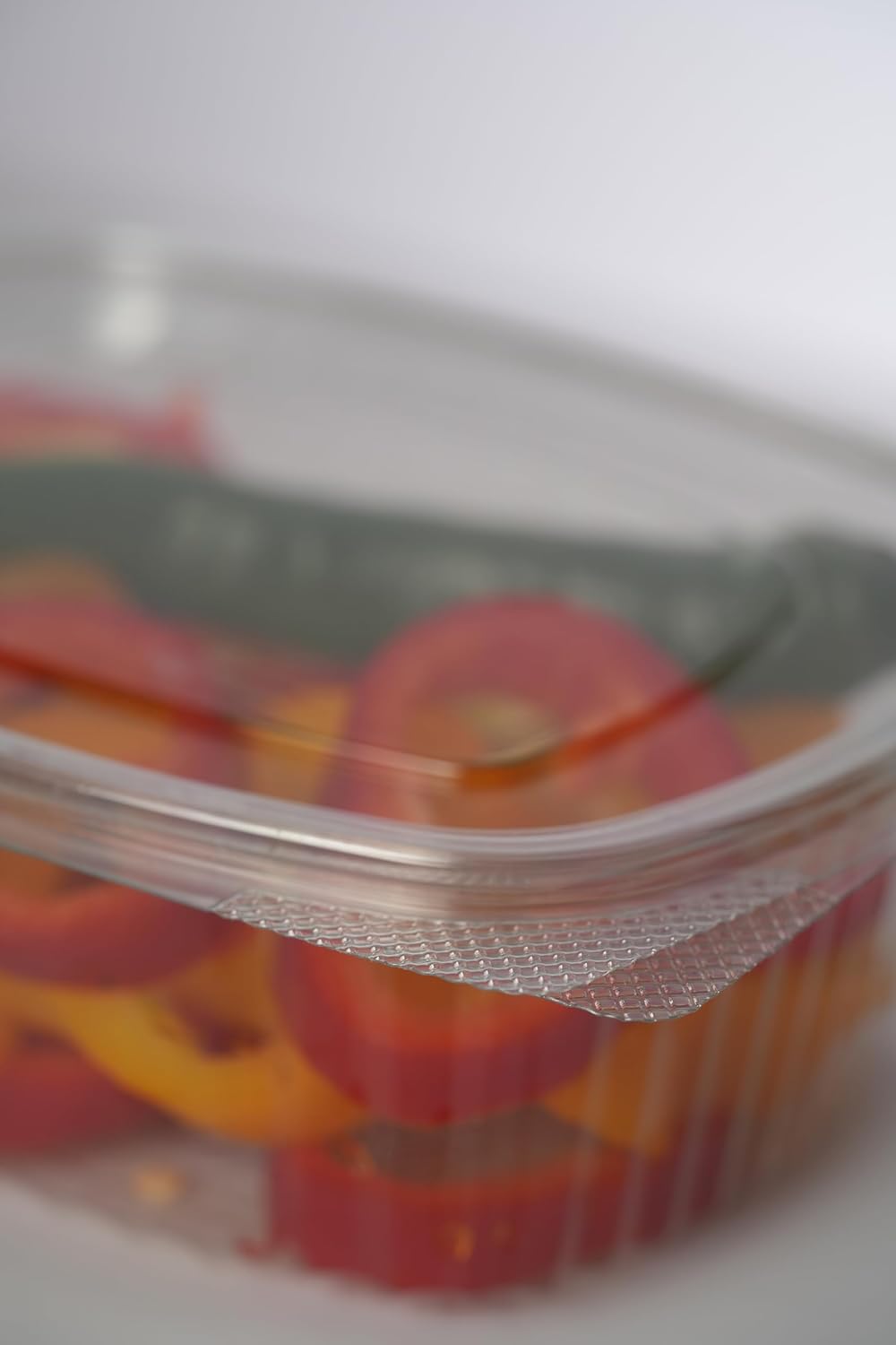 Commerline 500 Stück 500 ml quadratische Faltschüsseln, wiederverwendbare PP-Kunststoffbehälter, Salatschüsseln mit Deckel, transparente Feinkost- und Lebensmittelbehälter für die Gastronomie – Bild 6