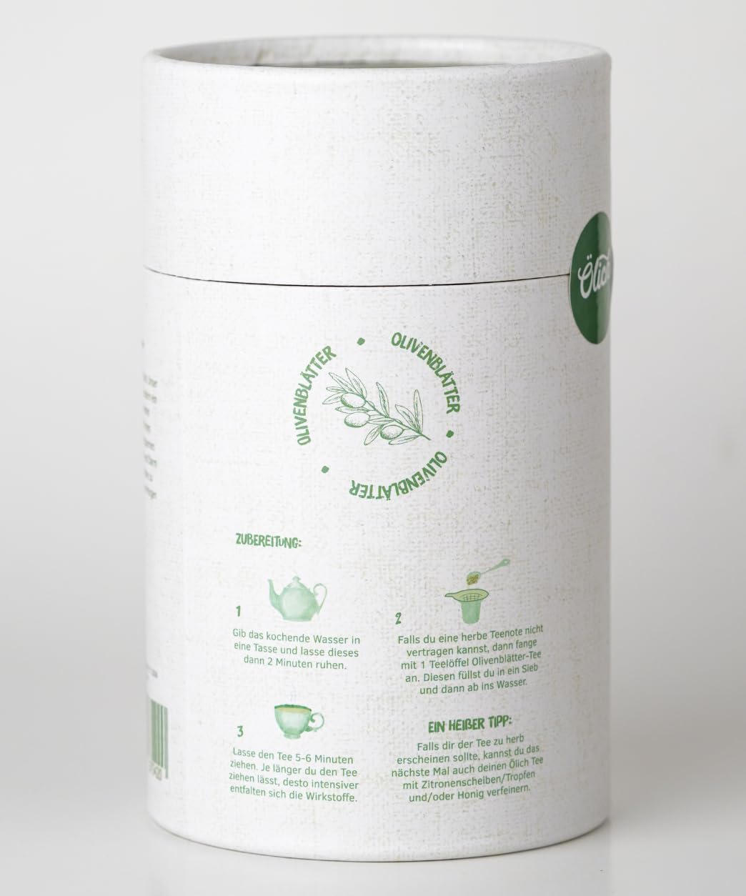 Ölisch Premium Olivenblättertee I Olivenblättertee ohne Koffein, reich an Antioxidantien I Olivenblätter aus eigenem Anbau, mildes Aroma, 180 g – Bild 2