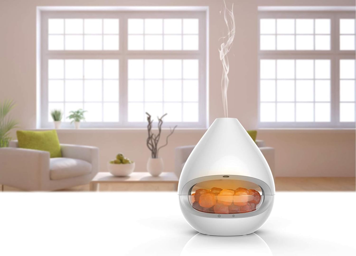 Aromadiffusor Salzkristalllicht, Luftbefeuchter, Salzkristalllampe, Ionisator, Duftöldiffusor, Aromatherapie, Raumharmonie – Bild 4