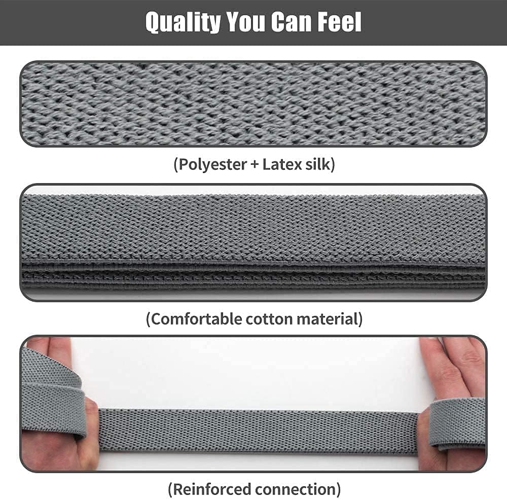 Widerstandsbänder Set, Sport elastisches Klimmzugband, Gymnastikband, Gummibänder, Fitnessbänder für Krafttraining, Bodybuilding, Yoga, Heimfitness, grau/schwarz – Bild 7