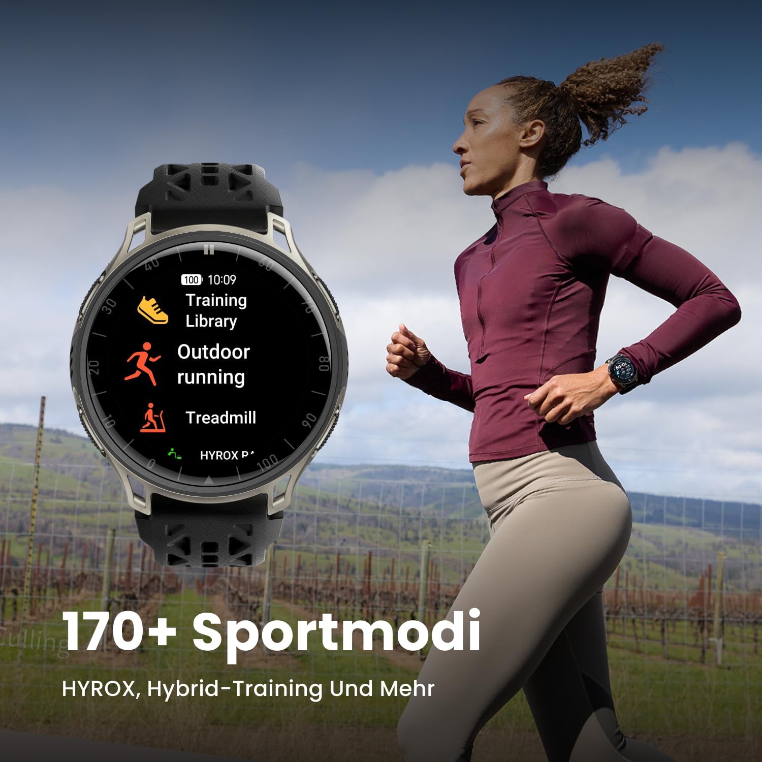 Amazfit Cheetah Lauf-Smartwatch mit Dualband-GPS, Routennavigation und Offline-Karten, Trainingsvorlage, Herzfrequenzmesser, integrierter Alexa, Ladezeit: ca. 2 Stunden, Titan, Einheitsgröße – Bild 8