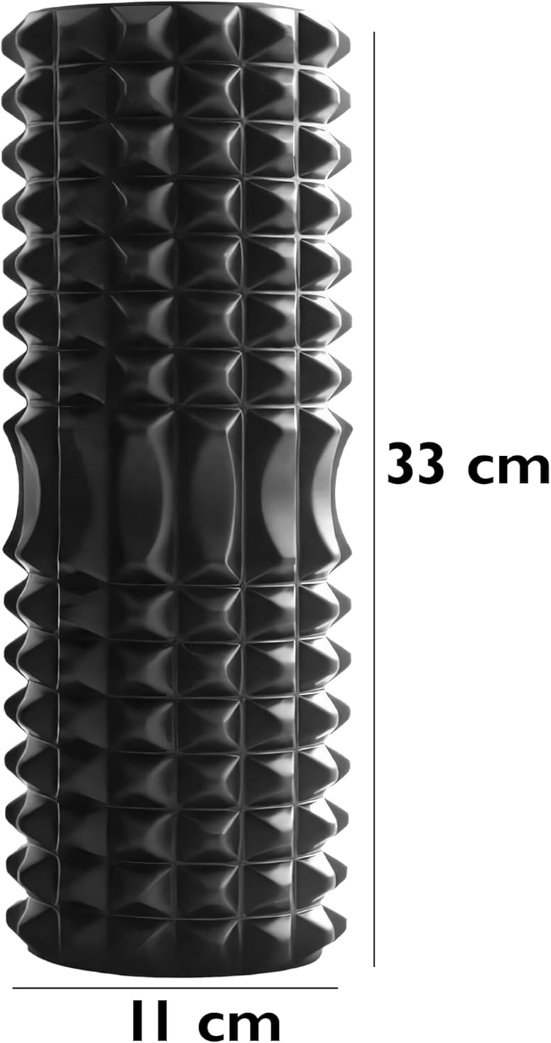 Retoo Faszienrolle, Fitnessrolle Standard mittlerer Härte, 33 x 12 cm, Selbstmassage von Rücken und Beinen, Entspannung und Regeneration, Funktionstraining, Physiotherapie und CrossFit – Bild 9