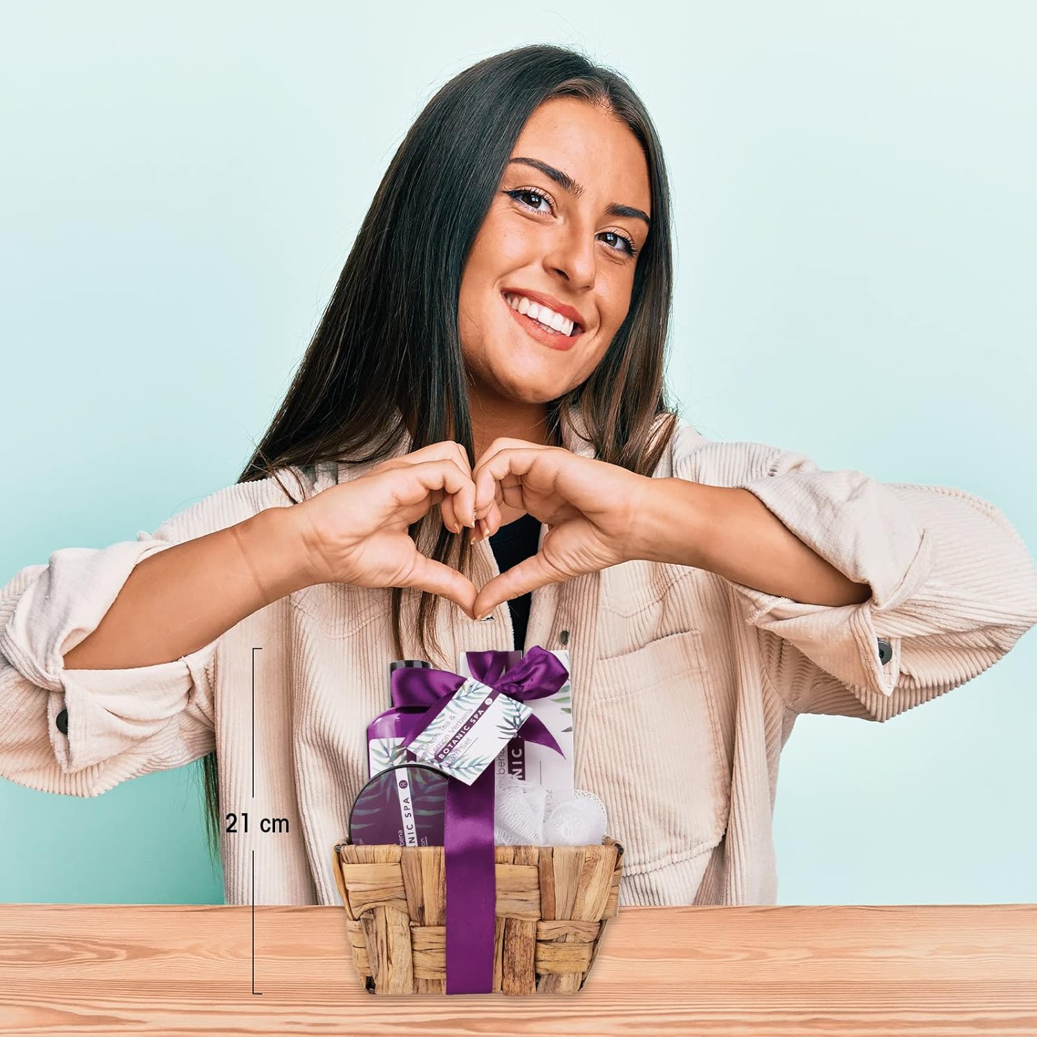 Accentra Botanic Spa Geschenkset im dekorativen Seegraskorb – 5-teiliges Bade- und Duschset, bestes Geschenk für Geburtstag, Valentinstag usw. – Bild 8
