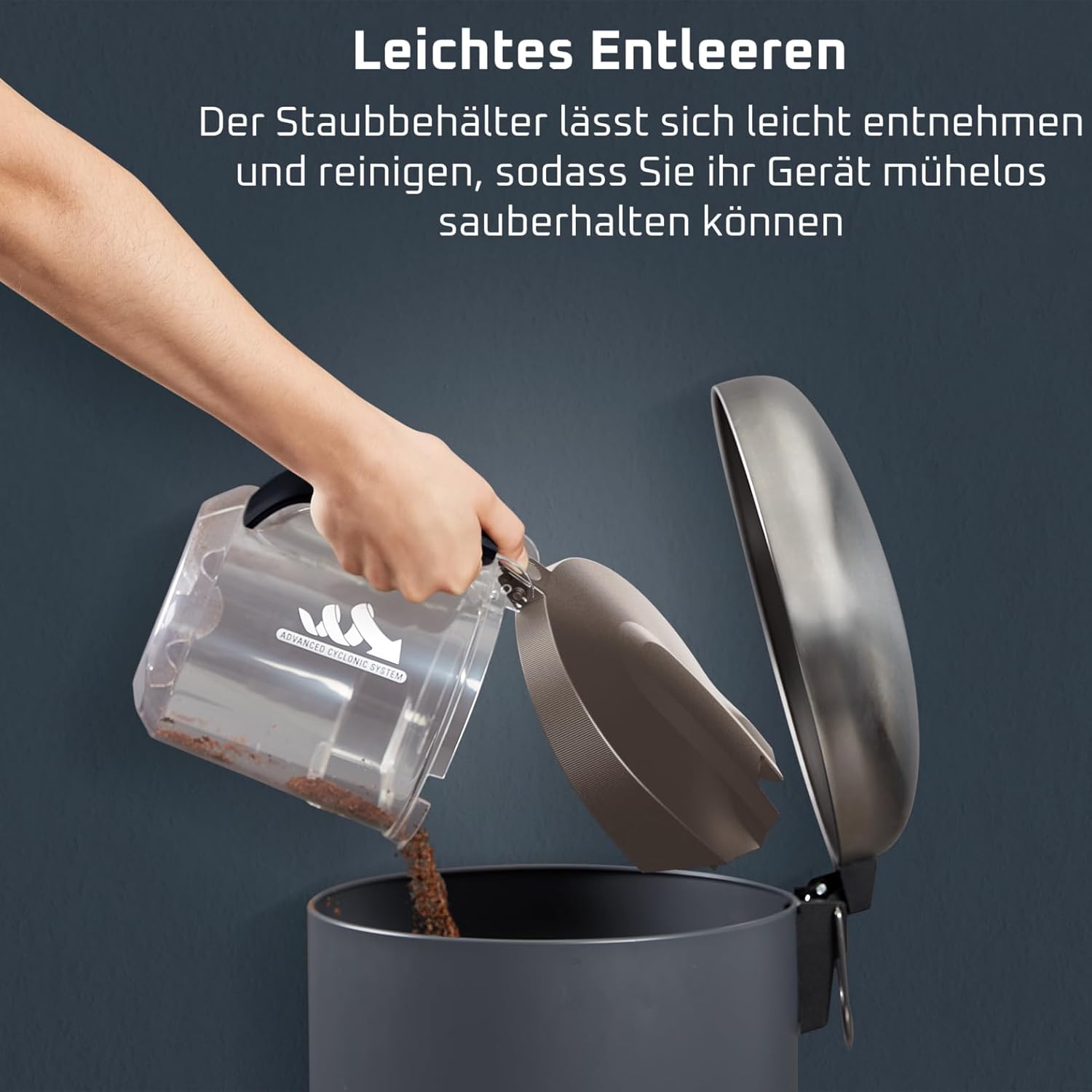 Rowenta Compact Power XXL Animal Beutelloser Staubsauger, 900 Watt, 3-Stufen-Filtersystem, XXL-Kapazität, 8,80 m Reinigungsradius, inklusive umfangreichem Zubehör, Bronze, RO4B50 – Bild 5