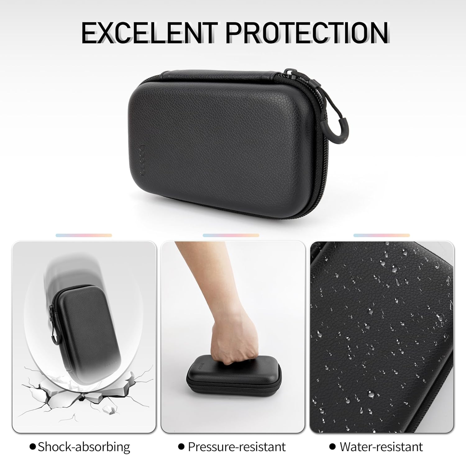 Diabetes-Versorgungskoffer, Blutzuckermessgerät-Tasche, tragbare Box zur Aufbewahrung von Teststreifen, Blutentnahmenadeln und anderen Gegenständen, Reisetasche für Diabetiker (schwarz, M) – Bild 5