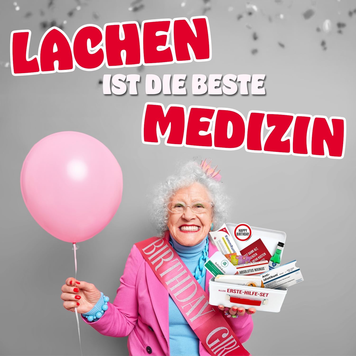 Longfair 60. Geburtstag | Erste-Hilfe-Set-Geschenkbox, lustige Sanitärbox | 8 Stück | Lustiges Geschenk zum 60. Geburtstag – Bild 5