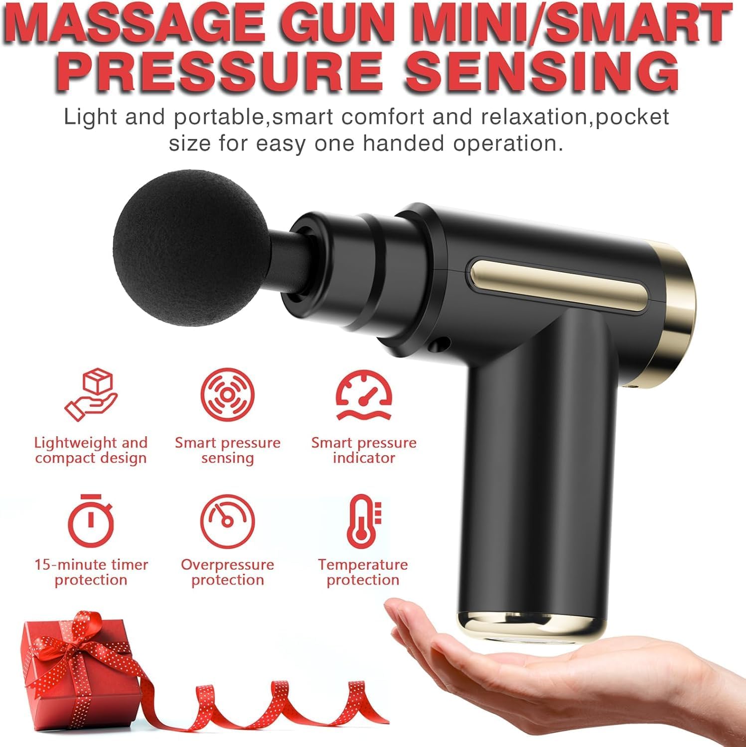 Cotsoco Mini-Massagepistole – Muskel-Percussion-Massagegerät mit 4 Massageköpfen, leise und tragbar, Tiefengewebe-Massagepistole für Rücken, Beine, Schultern und Nacken – Geschenk für Sport und Zuhause – Bild 5