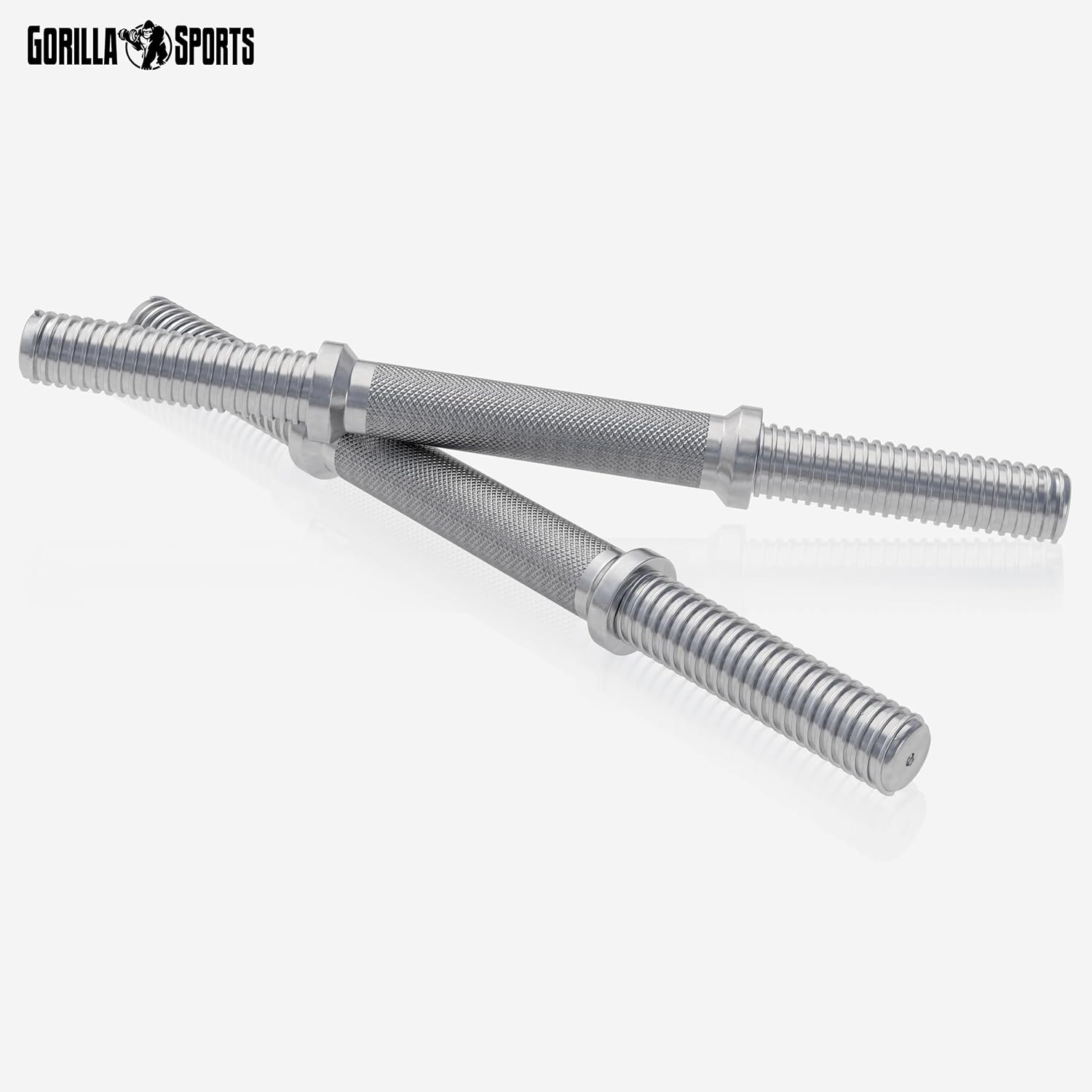 GORILLA SPORTS® Kurzhanteln 2er Set 20/30 kg – Verstellbare Hanteln mit Hantelscheiben 30mm aus Kunststoff, Standard oder Gripper, Kurzhantelset mit Hantelstangen & Sternverschlüssen – Bild 5