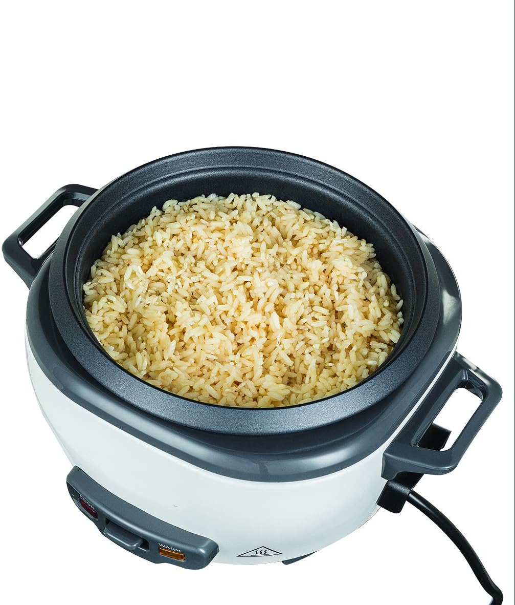 Russell Hobbs Reiskocher klein 0,8l (inkl. Dampfgareinsatz, Warmhaltefunktion, antihaftbeschichteter Kochtopf, Reislöffel & Messbecher) Schongarer für Gemüse & Fisch 27030-56 – Bild 8