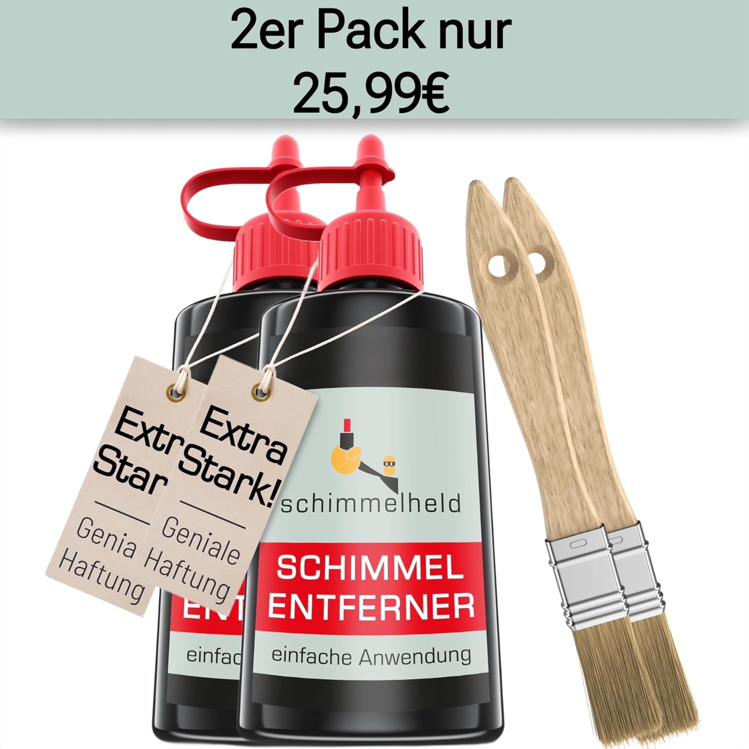 Schimmelentferner-Gel mit Sofortwirkung, ohne schädlichen Sprühnebel, lange Einwirkzeit für Tiefenreinigung, Schimmelentferner Wand, Badezimmer, Küche, Fugen, Waschmaschine (100 ml) – Bild 7