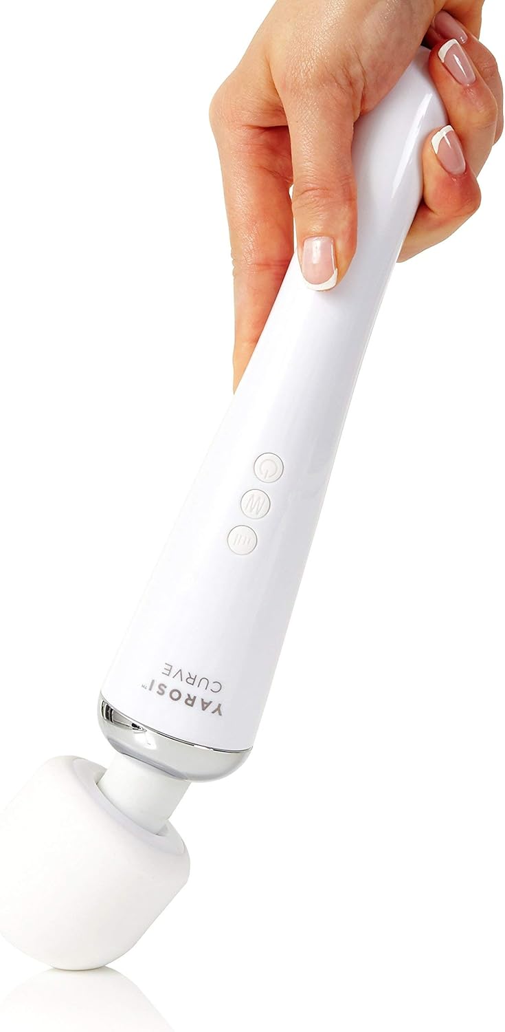 Yarosi Curve-Massagegerät – Massagestab mit 8 leistungsstarken Geschwindigkeiten und 20 Vibrationsmustern – starker Vibrator gegen Muskelschmerzen und Erholung beim Sport – Weiß – Bild 2