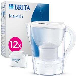 BRITA Marella Wasserfilterkanne wei...