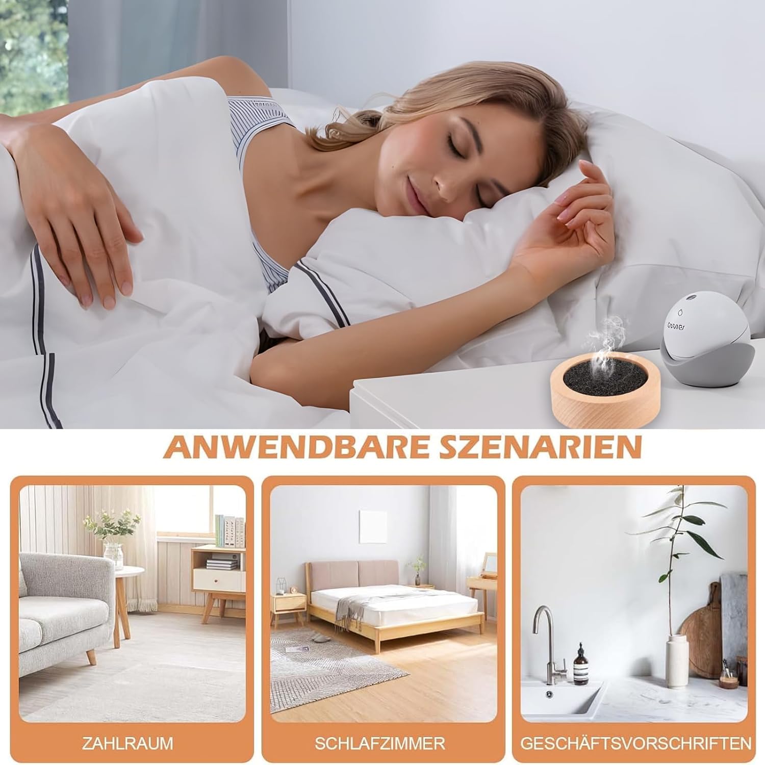 Duftstein für ätherische Öle, Lavastein-Diffusor mit Naturstein, Aromatherapie-Diffusor für Schlafzimmer, Büro, Auto und Yoga, einfach zu verwenden mit langanhaltendem Duft – Bild 7