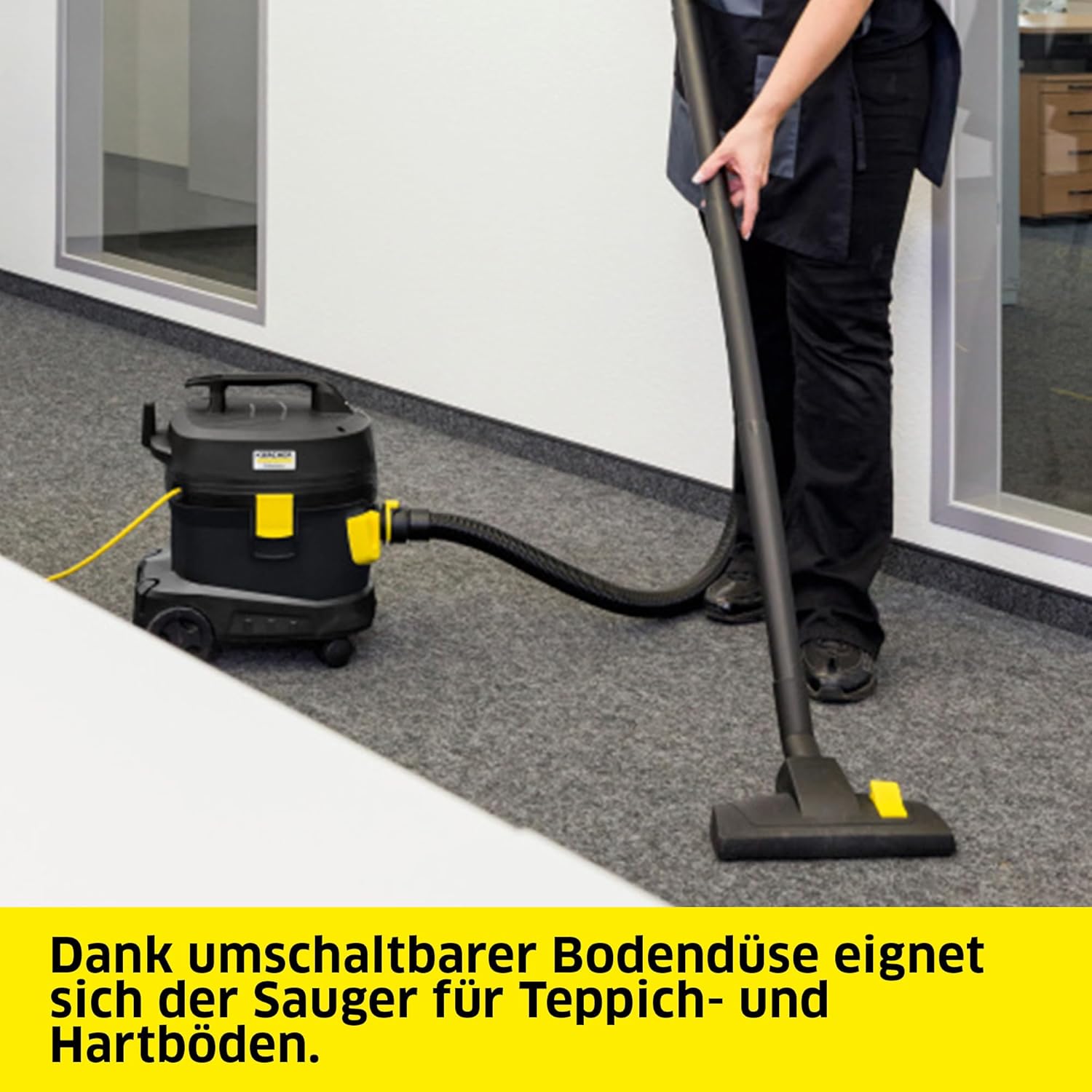 Kärcher Sauger T 11/1 Classic HEPA Re!Plast, leichter Staubsauger, Fassungsvermögen: 11 L, Leistung: 850 W, Schalldruckpegel: 61 db(A), Gewicht: 4,2 kg, Kabel: 7,5 m, HEPA 14-Filter, Behälter mit Rezyklat – Bild 2