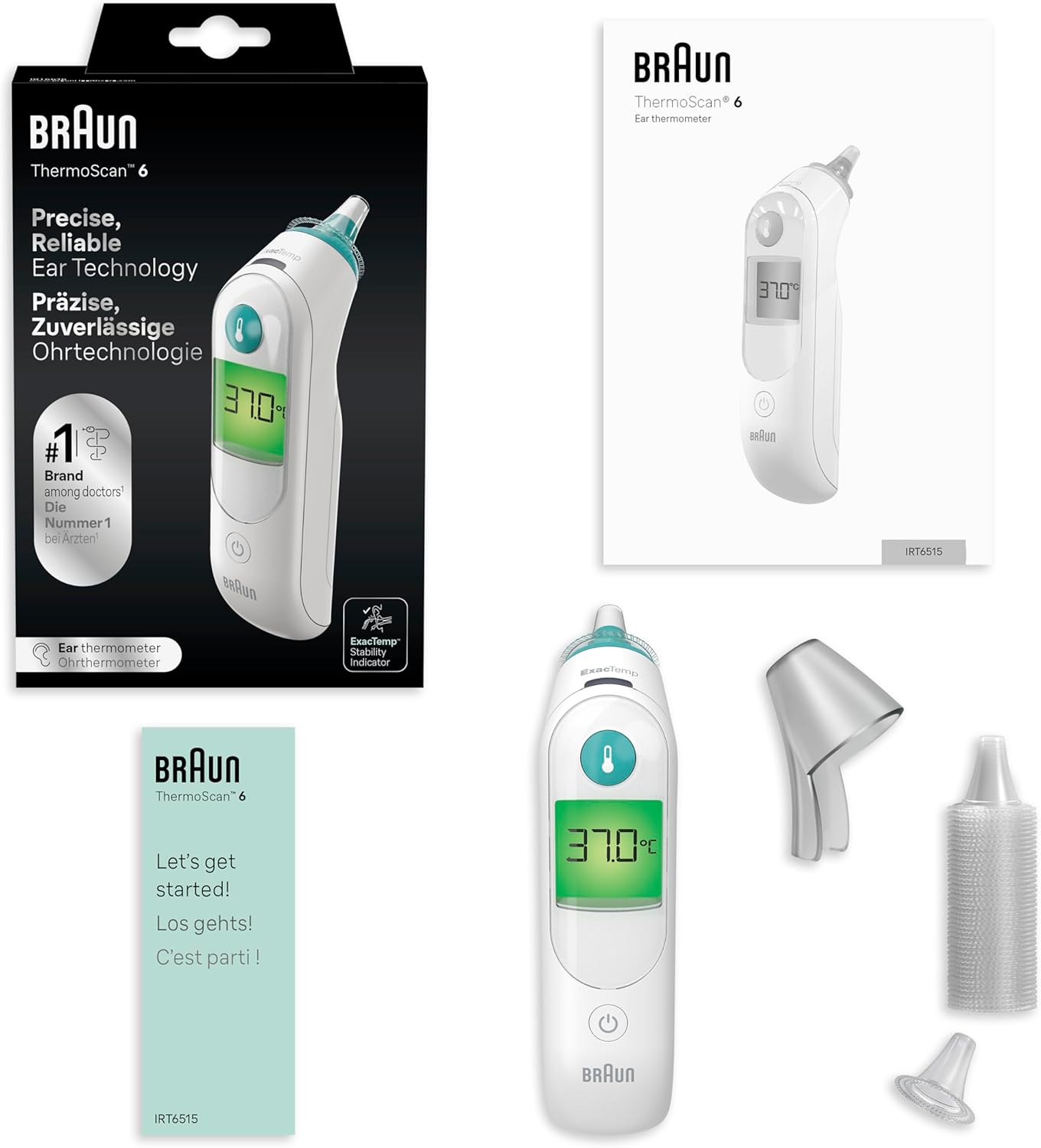 Braun ThermoScan 6 Ohrthermometer, farbcodiertes Digitaldisplay, ExacTemp-Stabilitätsanzeige, baby- und kleinkindfreundlich, die Marke Nr. 1 unter Ärzten, IRT6515 – Bild 6