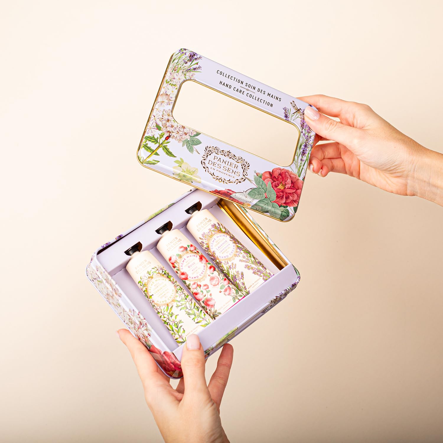 Panier des Sens – Geschenk für Frauen – Trio aus natürlichen Handcremes 3 x 30 ml, Eisenkraut, Rose, Lavendel – Geschenkideen für Frauen – Geschenkset mit 97 % natürlichen Inhaltsstoffen – Handcreme – Bild 3