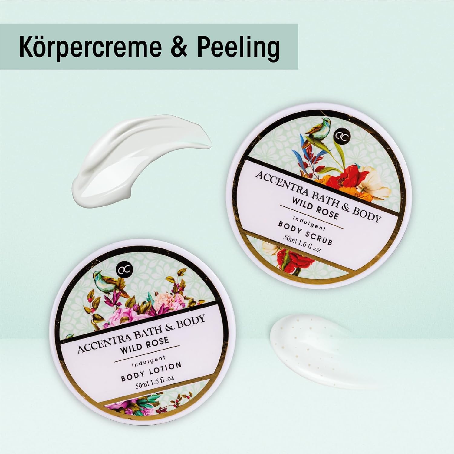 Accentra Duschset Damen Geschenkset im Holzkorb – 8-teiliges Pflegeset mit Duschgel, Körperlotion, Badezusätzen, Peeling & Handcreme – Wellness-Geschenkset für Geburtstag, Valentinstag & Weihnachten – Bild 7