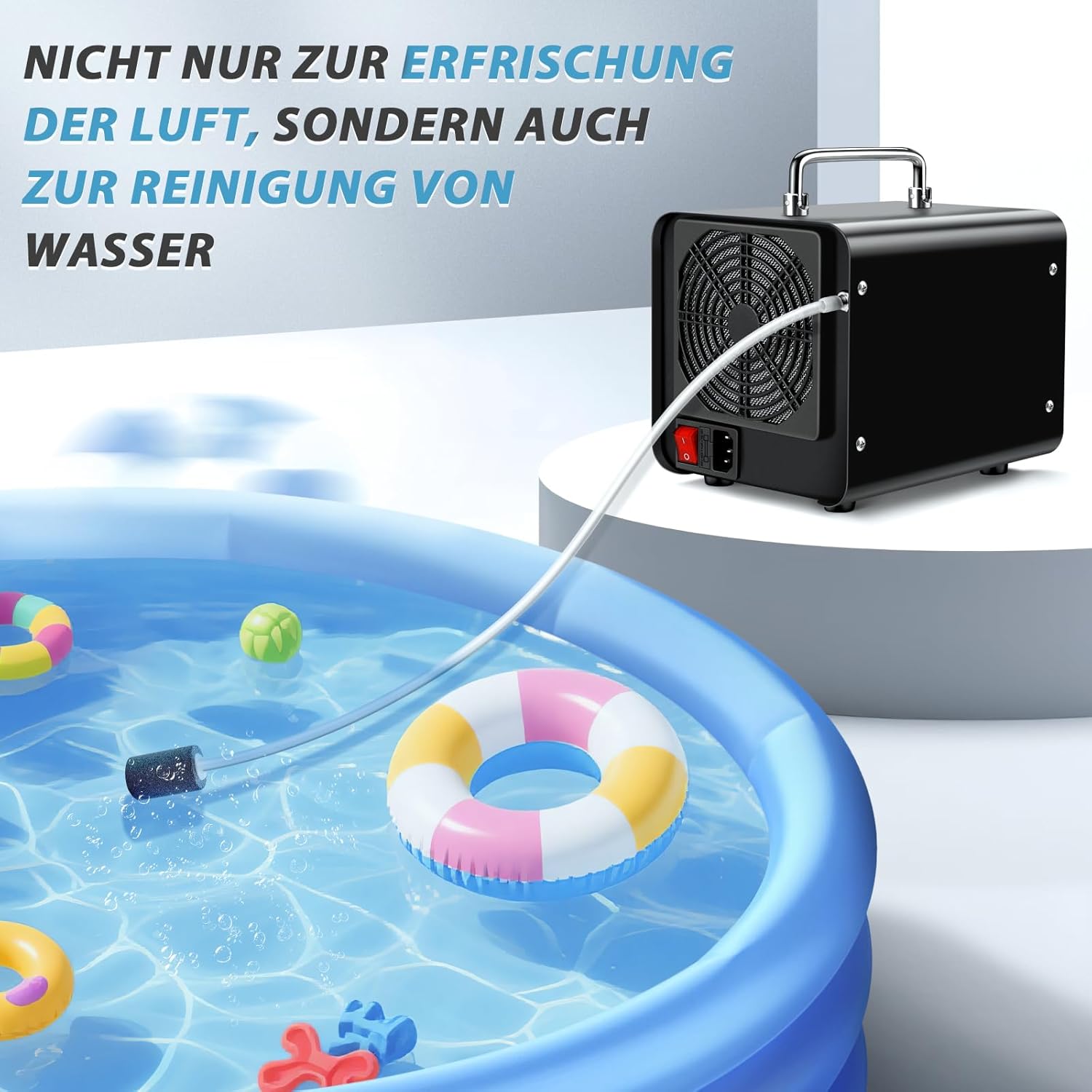 Smarter Ozongenerator 60000 mg/h mit 2 Modi, digitaler Ozongenerator für Wasser und Luft, Ozongerät mit 120-Minuten-Timer für 300㎡, Geruchskiller für Auto, Rauch, Haustiergerüche, Küchengerüche – Bild 10
