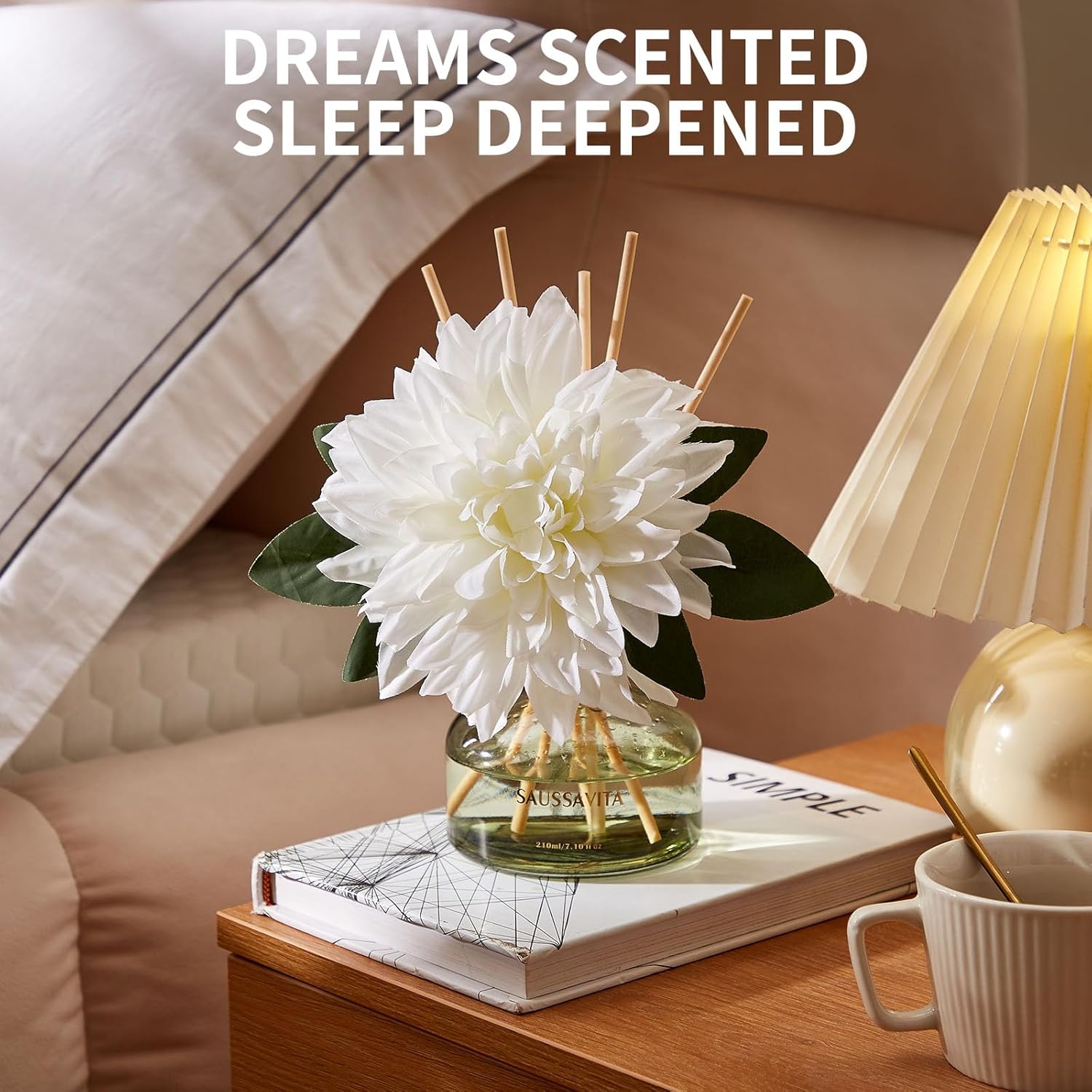 Raumduft-Schilfdiffusor 210 ml, ungezügelter Tauduft 120 Tage für die Badezimmerdekoration, natürlicher und langanhaltender Aromadiffusor für das Schlafzimmer, Lufterfrischer mit 7 Duftstäbchen für das Büro – Bild 4