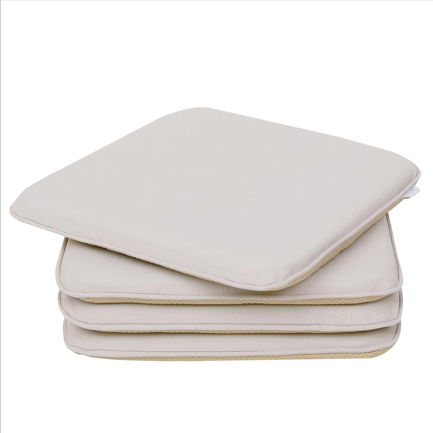 RACE LEAF 4er-Set, 40,5 x 40,3,5 cm, Memory-Schaum, langsamer Rückprall, Sitzkissen, Sitzkissen für den Innenbereich, wasserdichte Oberfläche und rutschfeste Unterseite, Schwarz (Ecru) – Bild 7