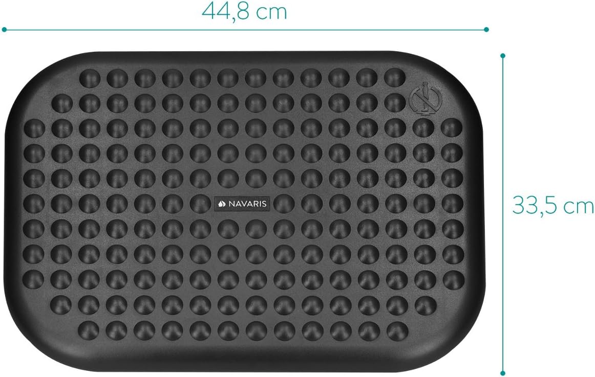 Verstellbare Fußstütze von Navaris – 0–15°. Ergonomische Fußstütze unter dem Schreibtisch für das Büro, 44,8 x 33,5 cm – Bild 4