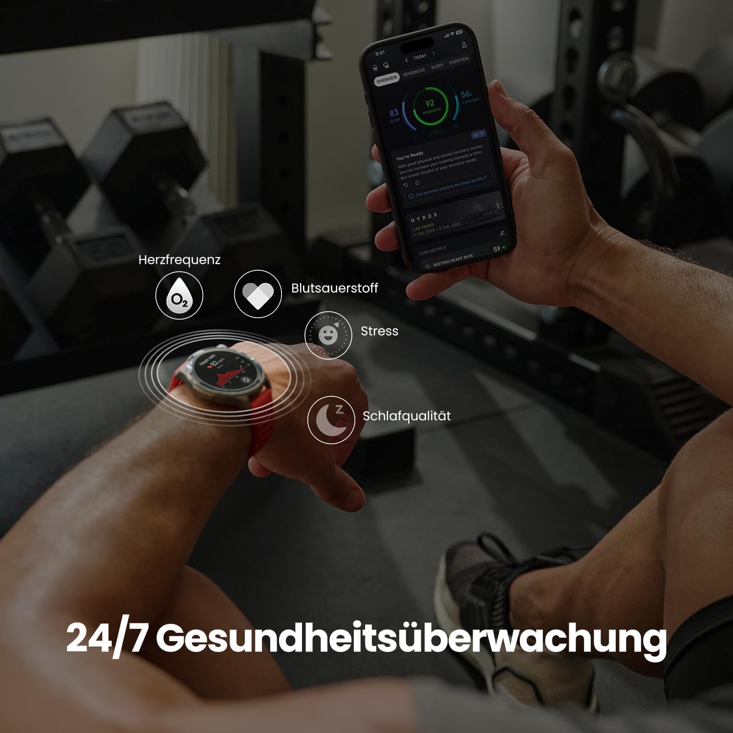Amazfit Balance 2 Smartwatch 47 mm 1,5 Zoll AMOLED-Saphirglas, Offline-Karten, Dualband-GPS, 21 Tage Akkulaufzeit, 170+ Sportmodi, Hydrox- und Golfmodus, Herzfrequenz- und Schlaf-Tracking für Android und iPhone – Bild 6
