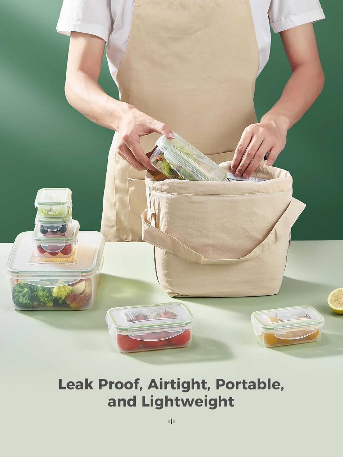 Yabano Frischhaltedosen mit Deckel, Frischhaltedosen-Set, 7-teiliges Frischhaltedosen-Set – auslaufsichere BPA-freie Meal-Prep-Aufbewahrungsboxen für die Küche, mikrowellen- und spülmaschinenfest – Bild 7