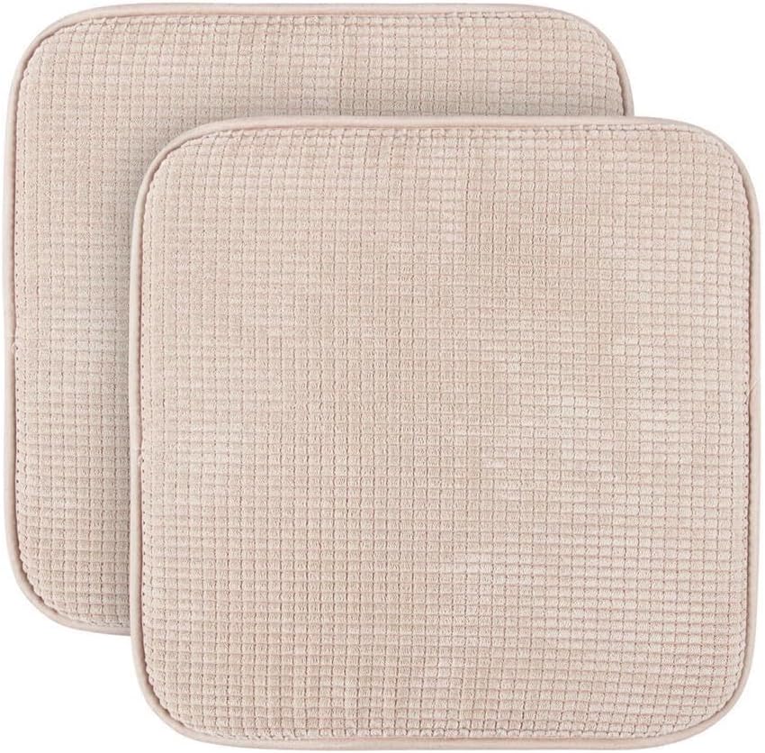 Bestlivings Sitzkissen (2 Stück), Stuhlkissen mit rutschfester Unterseite, 38 cm x 38 cm, Öko-Tex-zertifiziertes Sitzkissen, einfarbig, Stuhlkissen, Stuhlkissen