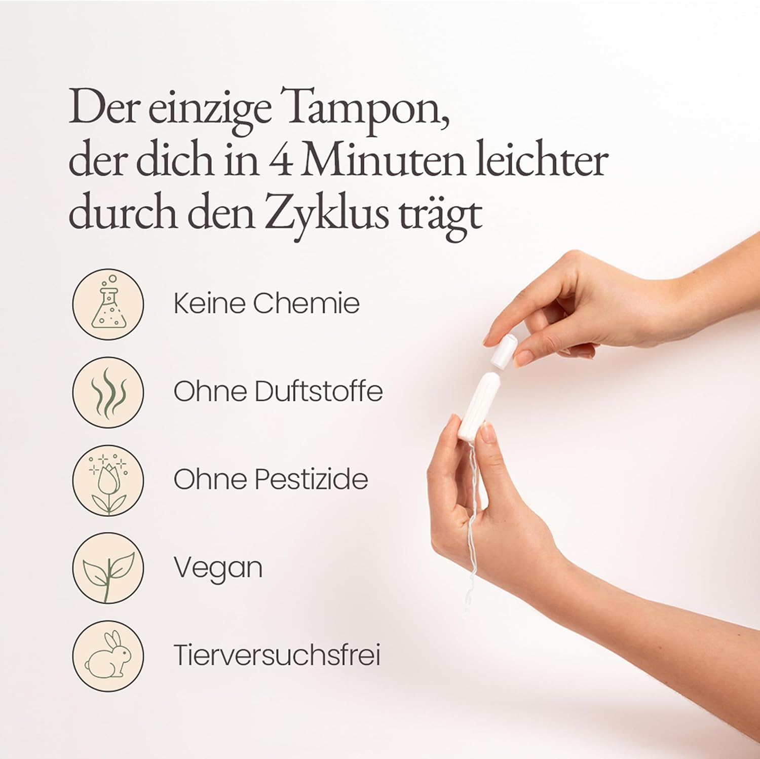 Tampons mit patentiertem Bio-Entlastungskomplex – Unterstützt Regelkrämpfe & steigert das Wohlbefinden – Hergestellt in Deutschland & zertifiziert (Super-4er-Pack) – Bild 4