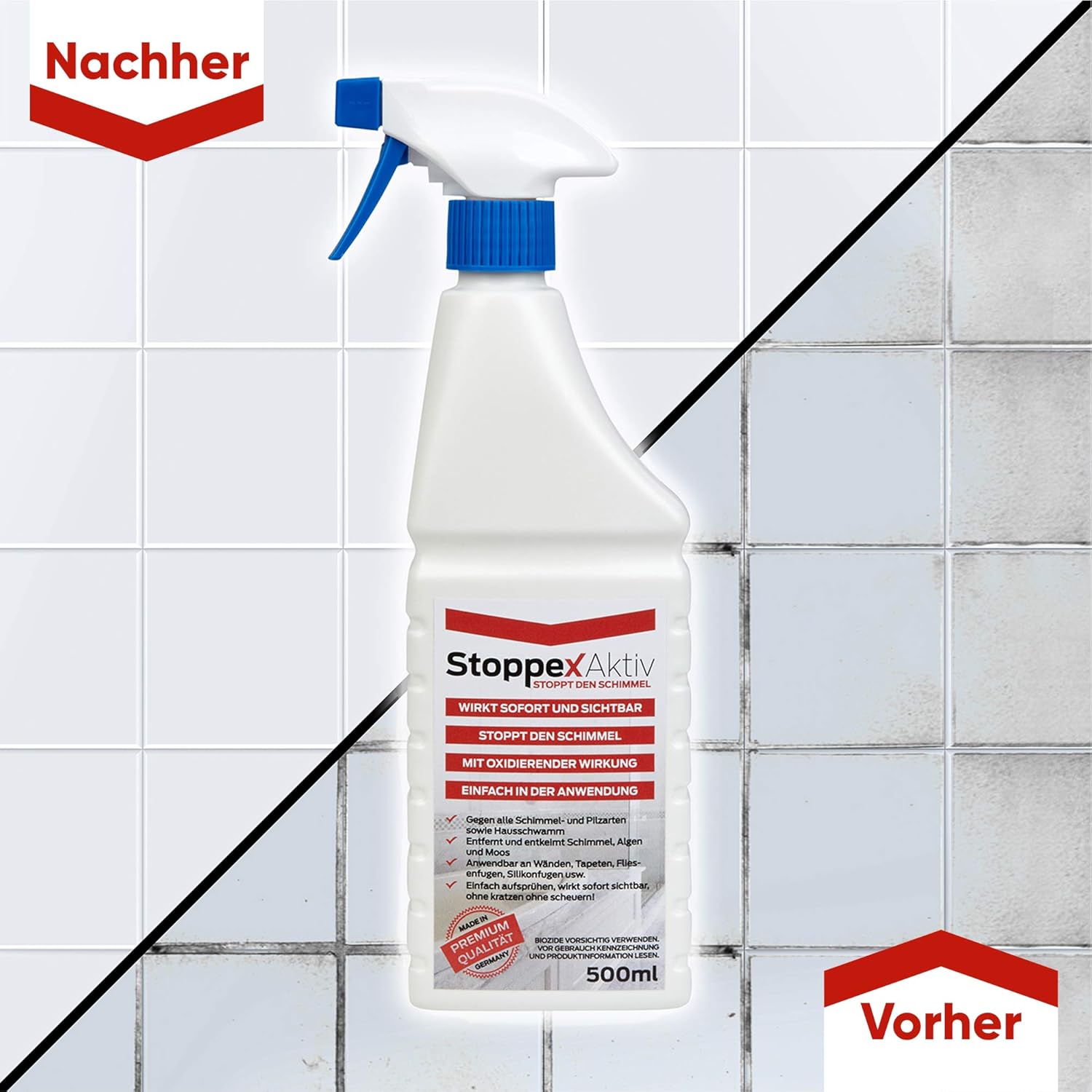 Professioneller Schimmelentferner gegen Schimmel, Stockflecken und Schimmel I chlorhaltiges Anti-Schimmel-Spray. – Bild 4