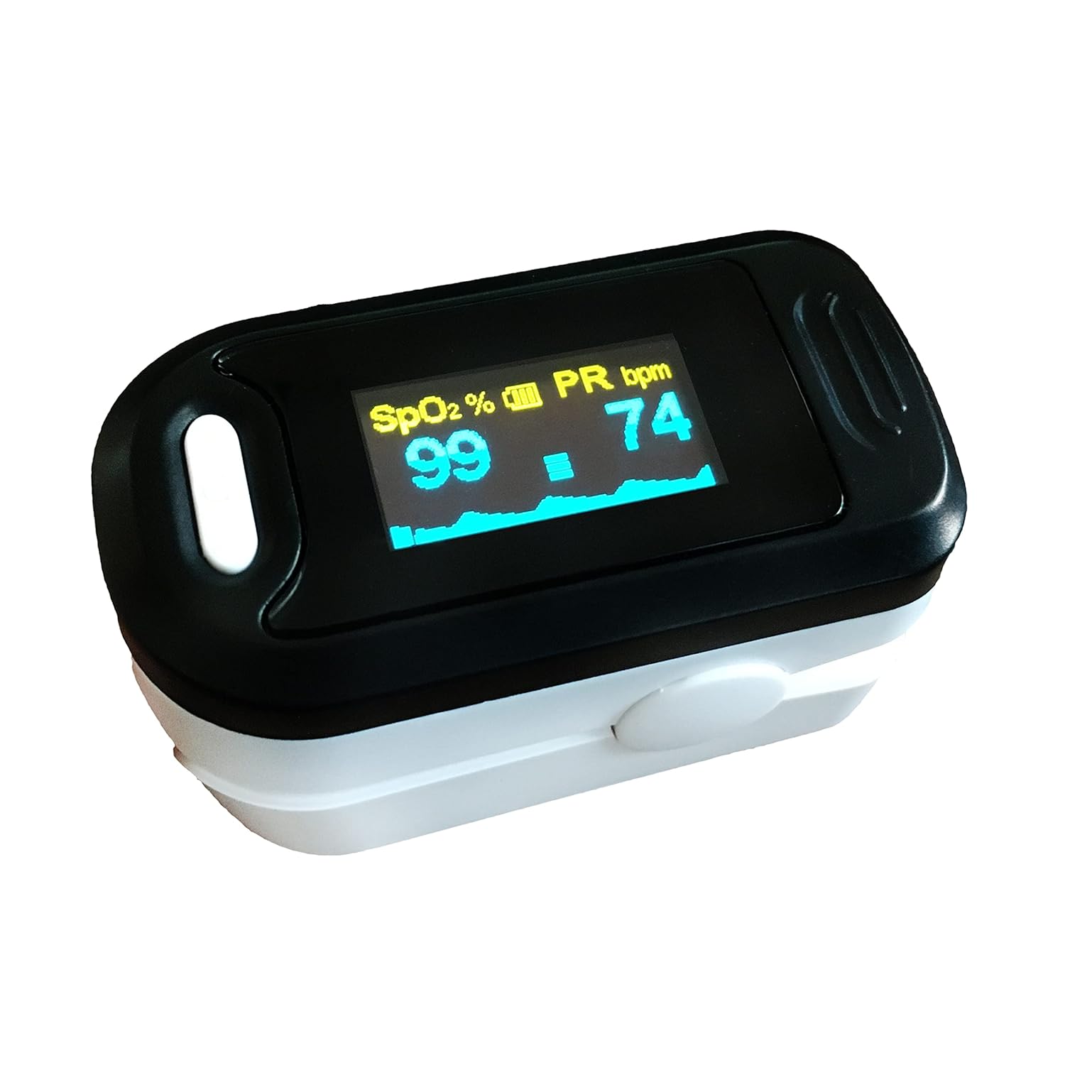 Pulsoximeter Fingerpulsoximeter TIGA-MED Gold 2 Premium mit OLED-Display, Batterien und deutscher Anleitung + Garantie plus zertifiziertes Qualitäts-Fingerspitzen-Pulsoximeter – Bild 2