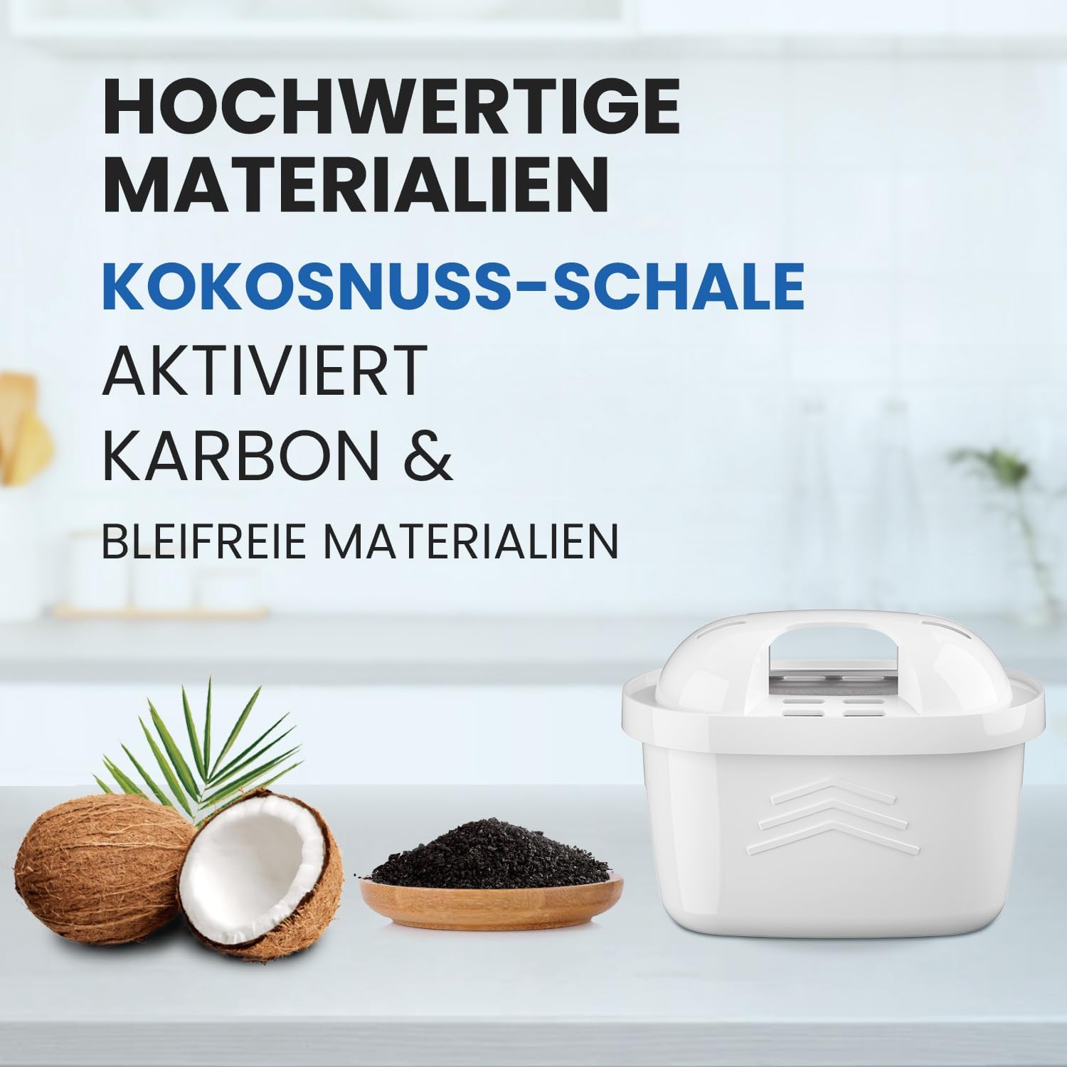 EVERSPRING Wasserfilter kompatibel mit Brita Maxtra+, Maxtra Plus, Mavea, Anna Duomax, Filtration zur Kalkentfernung, reduziert Verunreinigungen, 9 Stück – Bild 7