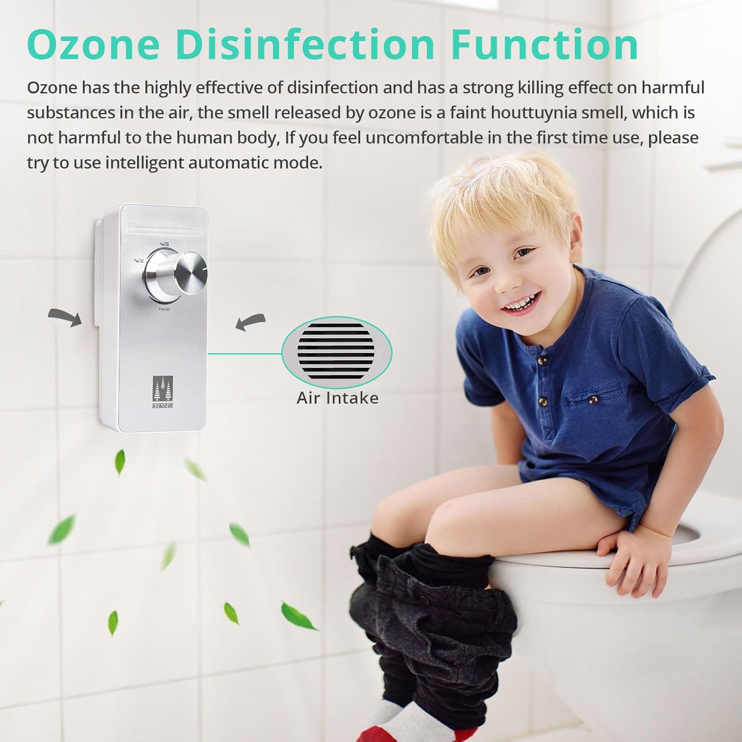 Ozongenerator-Luftreiniger, Geruchskiller-Luftreiniger, Luft-Ozonisator-Generator für Zimmer, Badezimmer, Haustiere, Formaldehyd und Geruch, hohe Effizienz, Silber – Bild 8