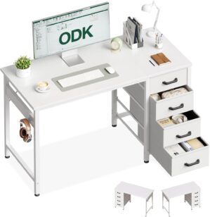 ODK Kleiner Schreibtisch mit 4 Schu...