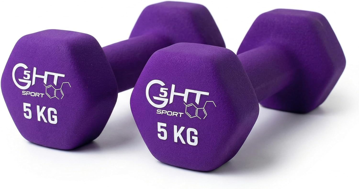 Rutschfeste Neopren-Hanteln für Fitnessstudios und Heimgymnastik von 0,5 bis 6 kg, paarweise oder einzeln