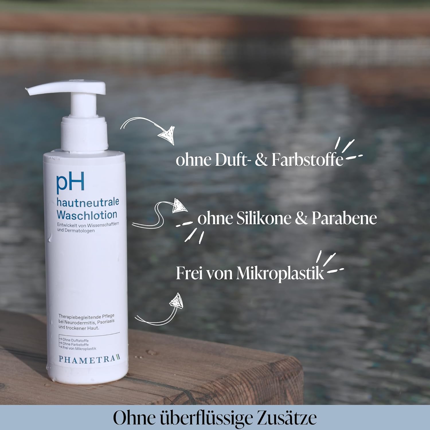 PHAMETRA pH-neutrale Waschlotion | Medizinische Hautpflege | Milde Reinigung für empfindliche Haut | Keine Duft- und Farbstoffe | pH-Wert 5,5 | 200 ml – Bild 4