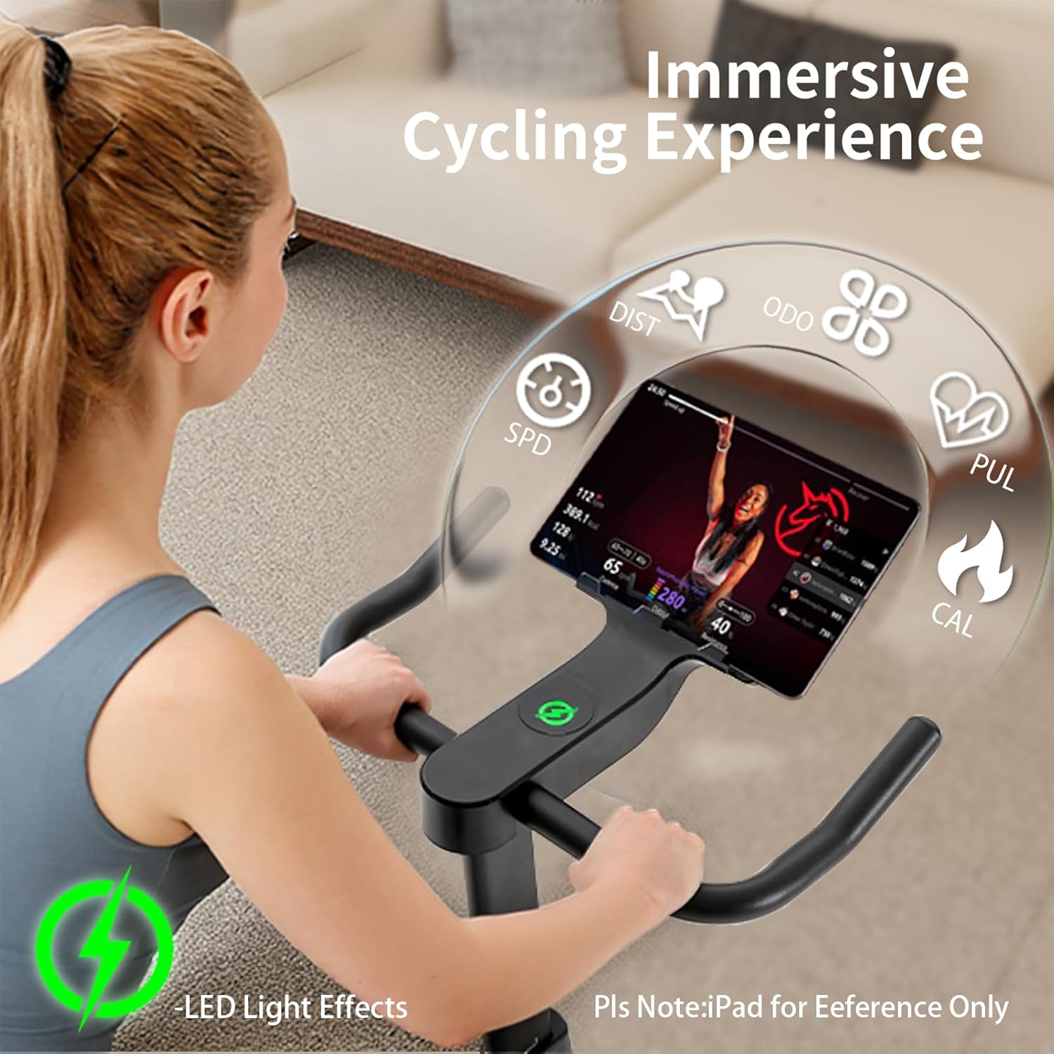 Bluearth Heimtrainer, leiser Magnetwiderstand, Heimtrainer-Fahrrad für Cardio-Training zu Hause, max. 150 kg, magnetisch schwarz – Bild 6