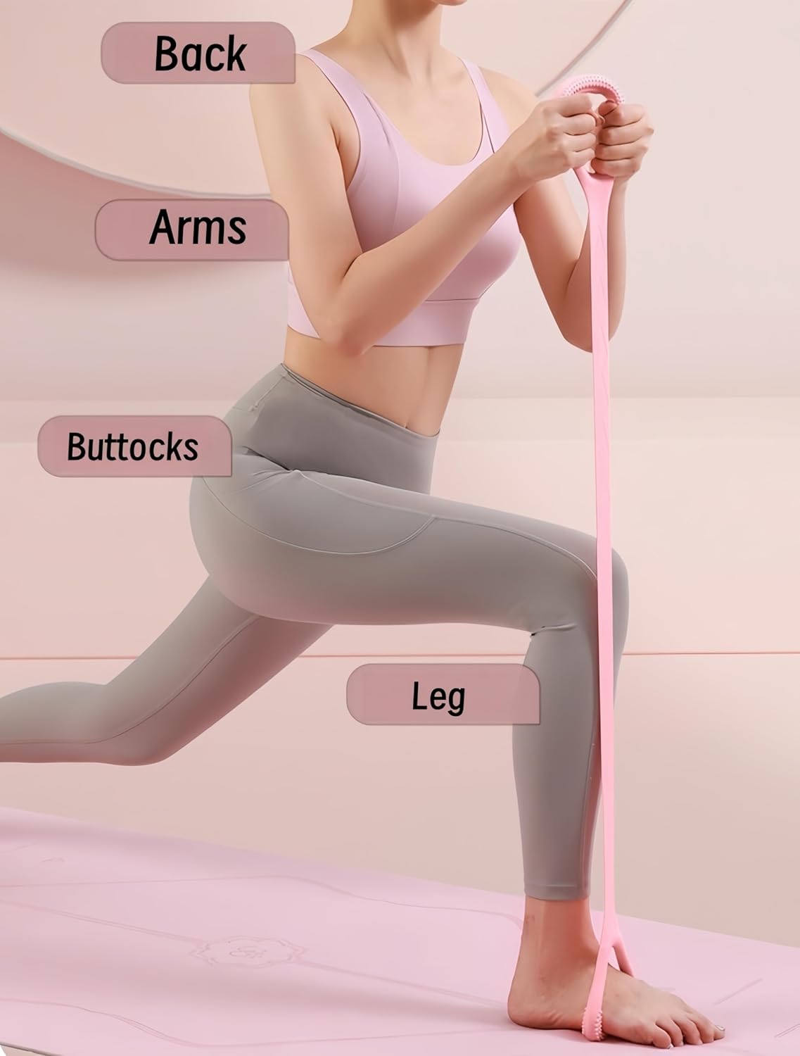 3er-Set Widerstandsbänder in 8er-Form, Armtrainingsbänder für Heimtraining, Übungsbänder, Pilates-Stretchbänder, Fitnessbänder, elastisches Band für den Rücken – Bild 6
